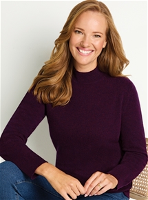Mock Neck Merino Wool Sweater