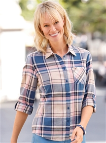 Feminine Check Blouse