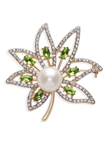 Gold Alloy Flower Brooch