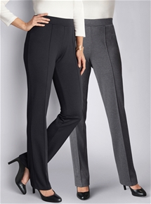 2 Pack Pull On Knit Pants - Short
