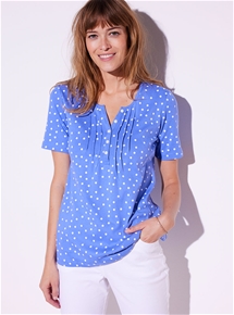 Cotton Pintuck Tee