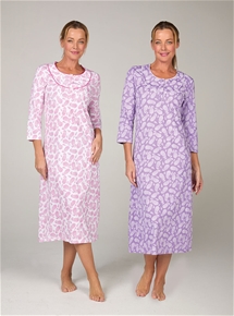 2 Pack Cotton 3/4 Sleeve Nighties