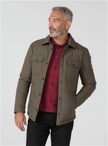 Mens Thermolactyl Snap Front Quilted Jacket