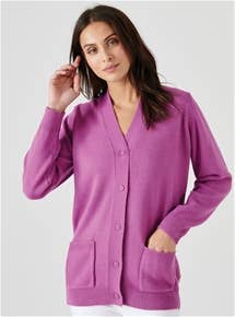 V Button Front Cardigan