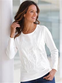 Cord Embroidered Tee
