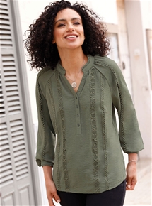Lace Insert Blouse