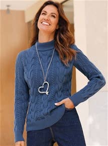 Chunky Knit Mockneck Sweater