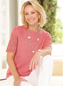 Boucle Short Sleeve Sweater