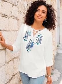 Floral Embroidered Tunic