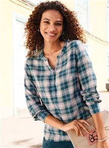 Checked Flannel Blouse