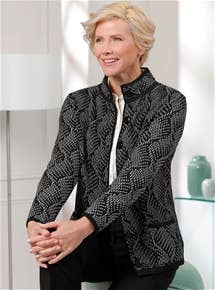 Elegant Jacquard Cardigan